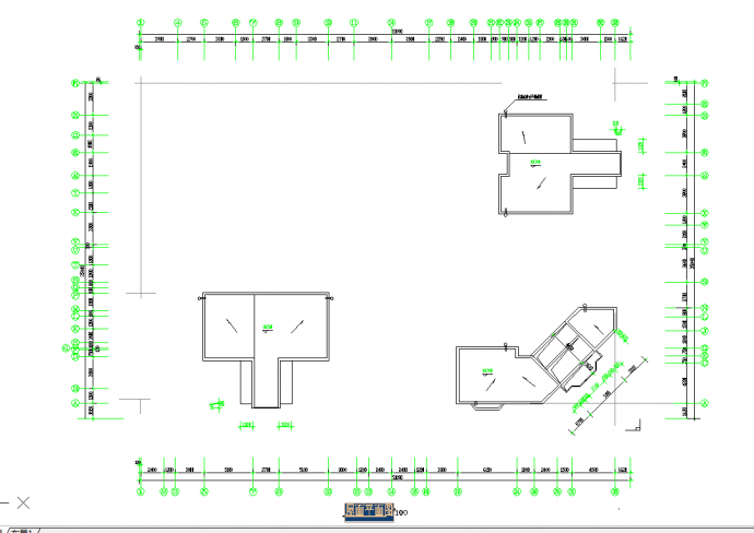 某地多层L型住宅三单元混合户型建筑设计cad图纸_图1