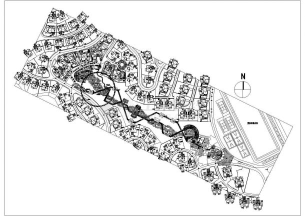 某别墅小区景观CAD完整设计施工规划图纸-图一