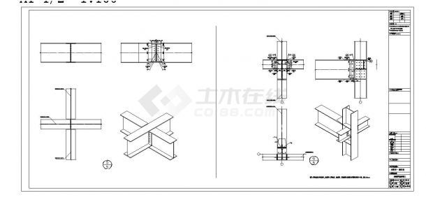 某钢承板两层门式钢架厂房结构施工图CAD详图-图二