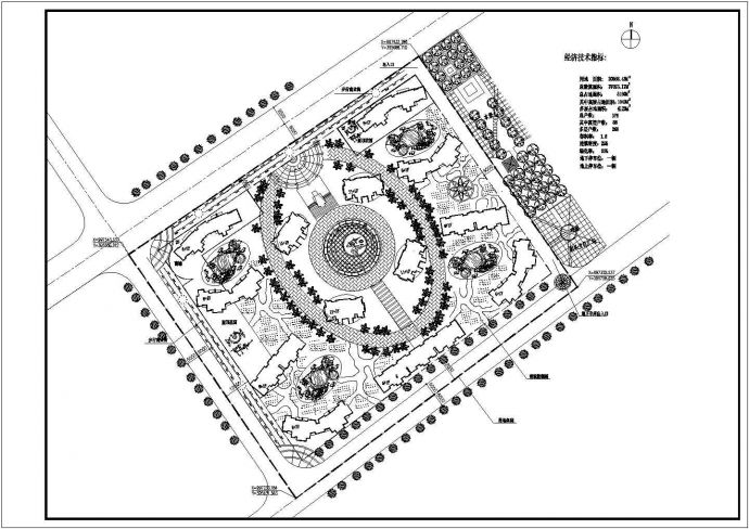 某美丹佳苑小区CAD详细完整设计规划总平面图_图1
