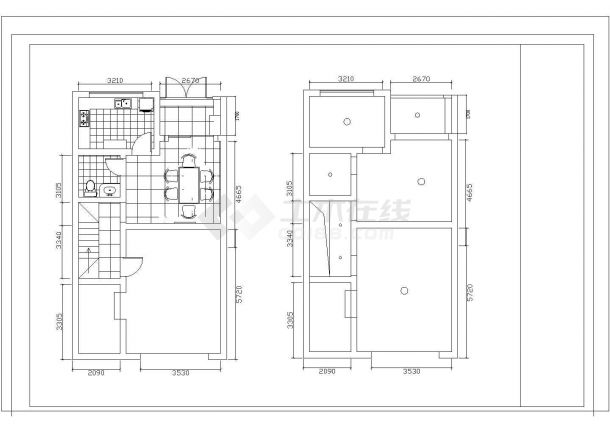 某宝龙小区别墅装修CAD完整施工设计图-图二