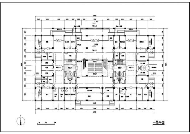 医院病房楼后勤办公楼及医技楼建筑设计CAD施工图-图二