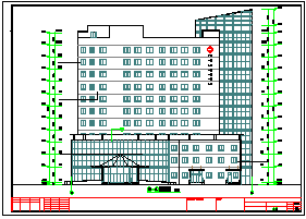 某地级市大型十一层人民医院建筑cad设计施工图-图二