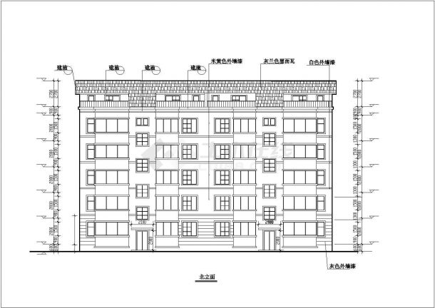 大连市某安置小区6层砖混结构住宅楼建筑设计CAD图纸（含阁楼）-图一