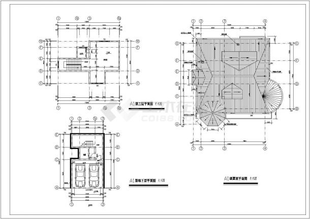 某峰尚公寓别墅建筑CAD详细大样设计图-图二