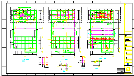 某电厂脱硫岛电控磨制cad综合楼结构工程图