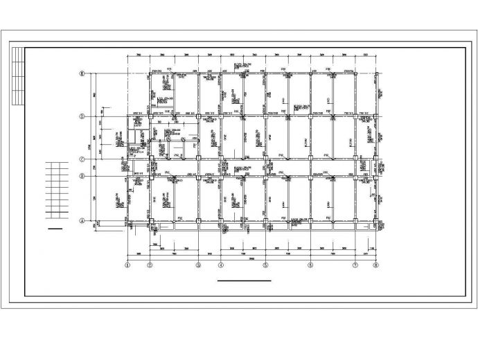 6层框架结构教学楼结构施工图（CAD、23张）_图1