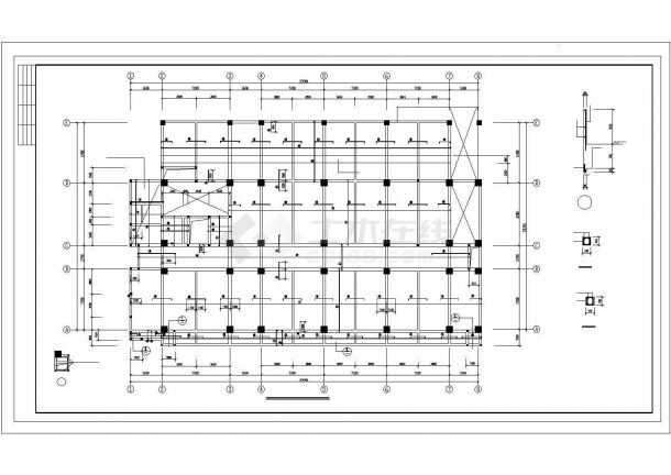 6层框架结构教学楼结构施工图（CAD、23张）-图二