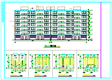 某地多层住宅建筑全套CAD设计施工图纸-图一