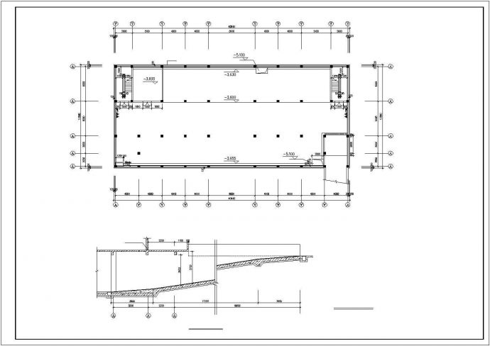 淄博市某小区3+1层混合结构休闲会所建筑设计CAD图纸（含阁楼层）_图1