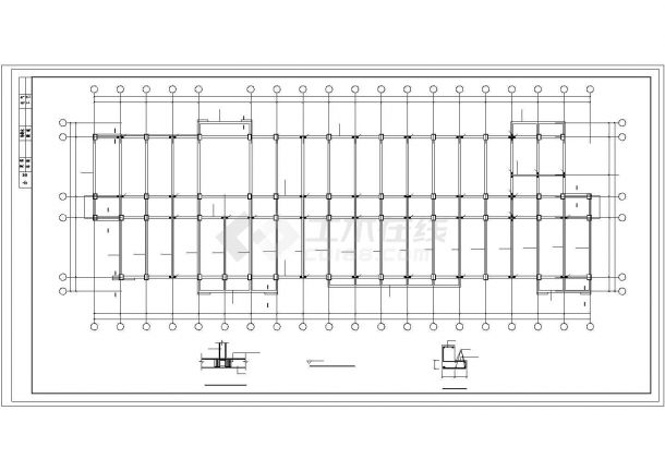 6层框架结构教学楼建筑结构施工图（CAD、30张）-图二