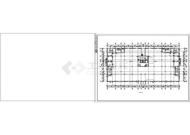 1.1万平米左右15层框架结构商住楼建筑设计CAD图纸（1-3层商用）-图二