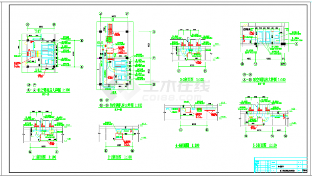 天津某地建材商场空调暖通规划CAD套图-图二