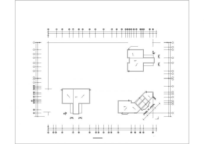 3880平米左右6层框架结构L型住宅楼建筑设计CAD图纸_图1
