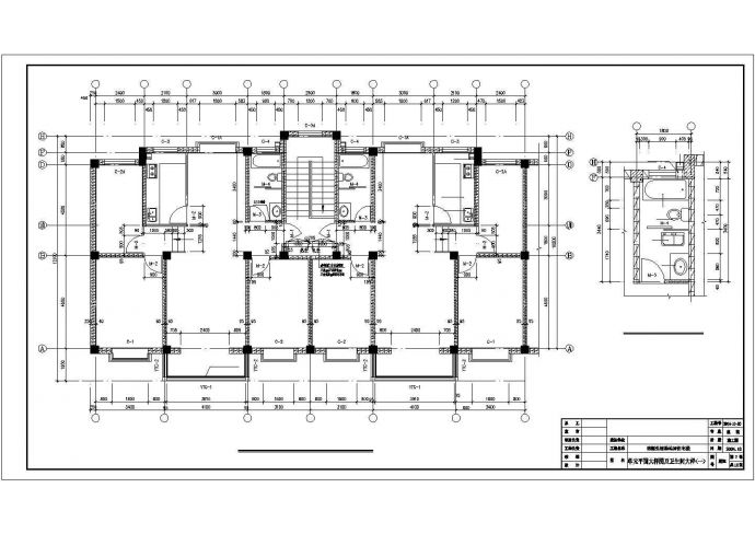兰州市某小区占地470平米6+1层混合结构住宅楼全套建筑设计CAD图纸_图1