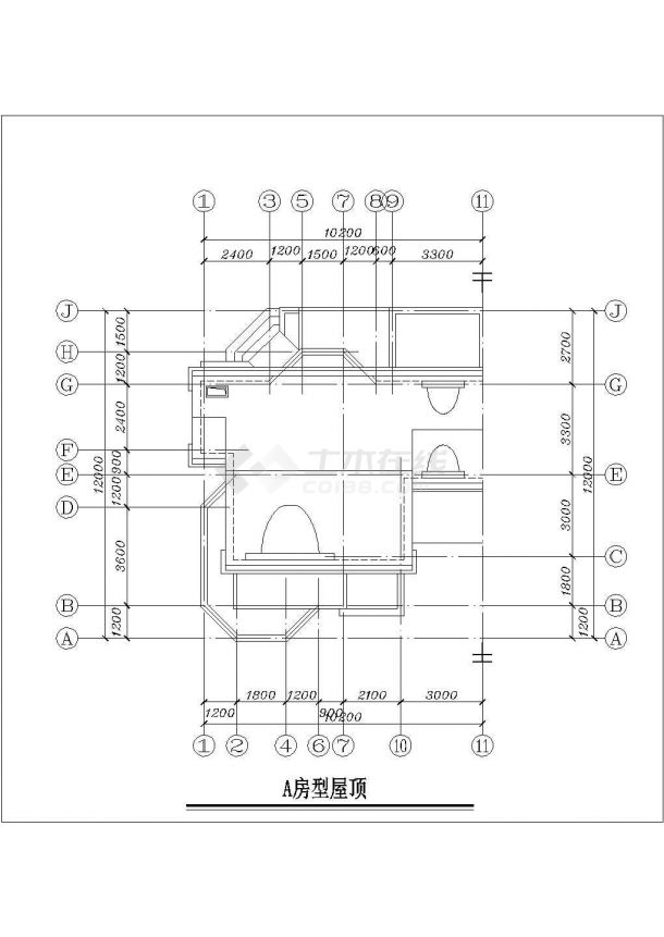 江门市某村镇245平米3层框架结构乡村独栋别墅建筑设计CAD图纸-图二