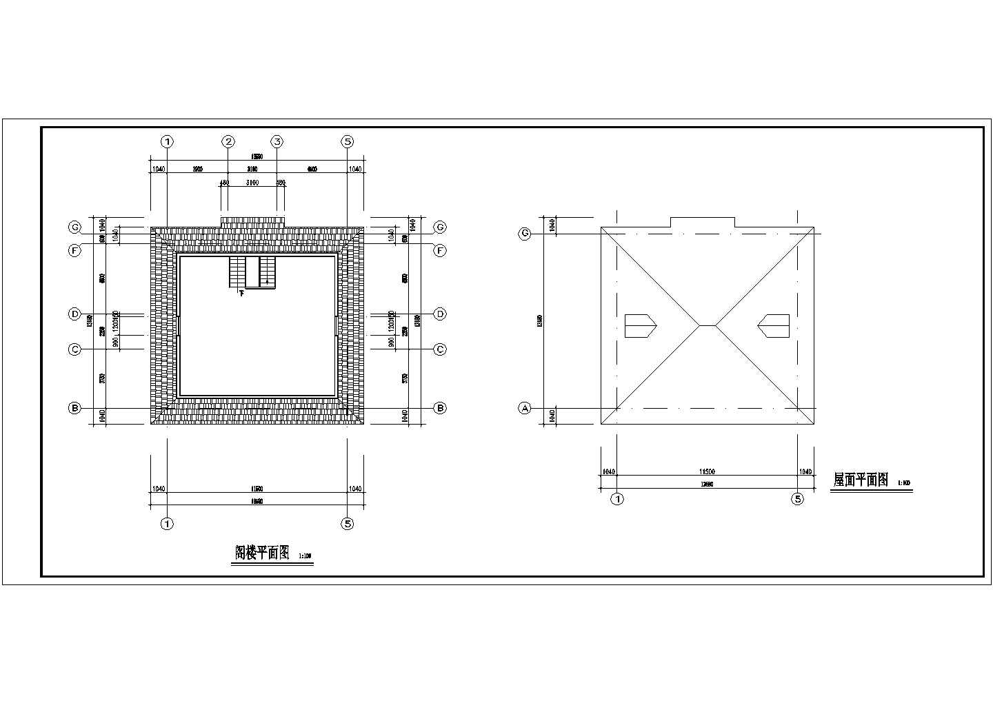 某绿地花园成套别墅建筑CAD全套设计完整施工图