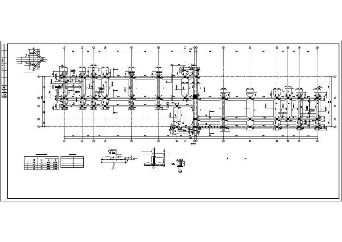 大学框架结构教学楼施工图（CAD，13张）_图1
