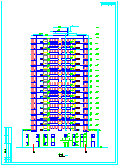 某地高层小型公寓建筑cad施工设计图纸-图二