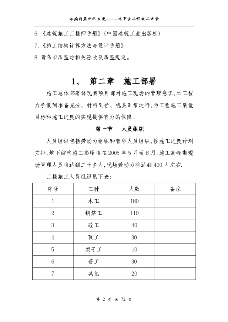 某地区世纪大厦地下室施工方案详细文档-图二