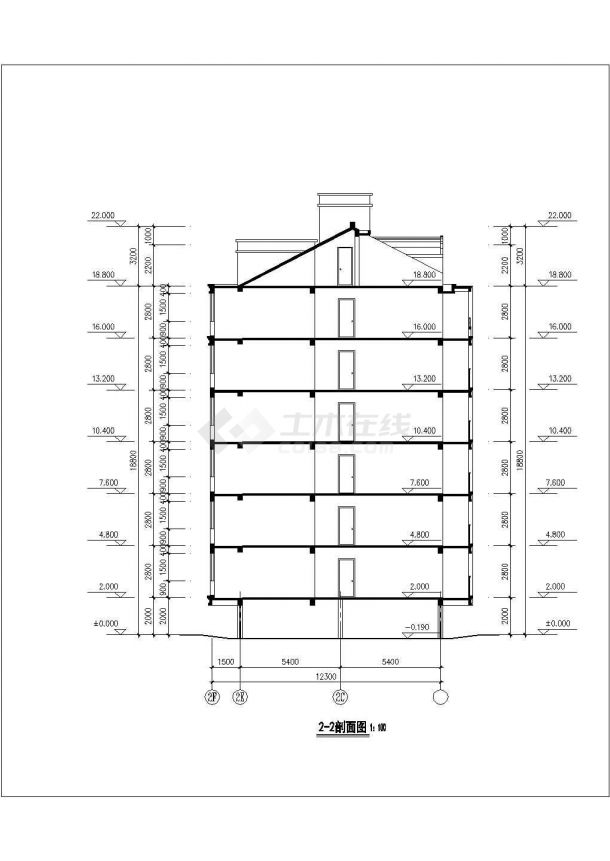 扬州市某小区6层混合结构住宅楼建筑设计CAD图纸（不含阁楼和车库）-图一