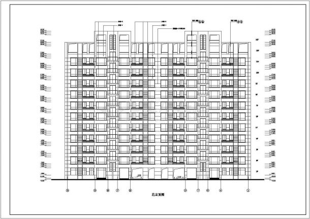 青岛市某小区6800平米11层框架结构住宅楼建筑设计CAD图纸-图二