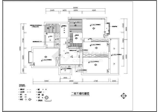 某梦园小区别墅CAD详细大样完整全套施工图-图二