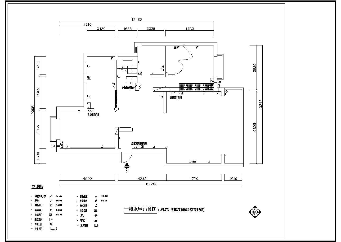 某梦园小区别墅CAD详细大样完整全套施工图