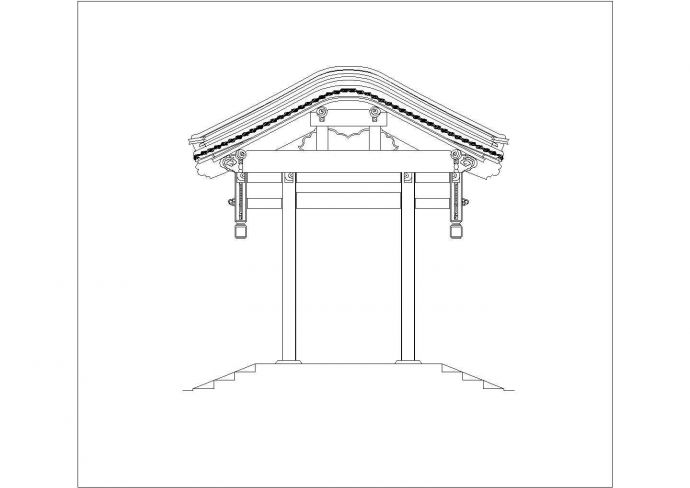 多种类古建筑牌坊设计CAD施工图_图1