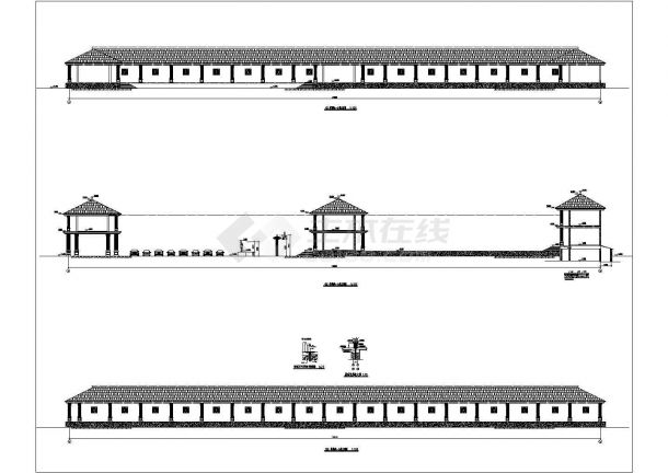 某八路军纪念馆建筑CAD详细大样完整设计方案-图二