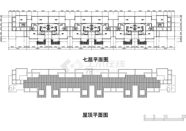 长春市某小区4100平米七层砖混结构住宅楼建筑设计CAD图纸-图一