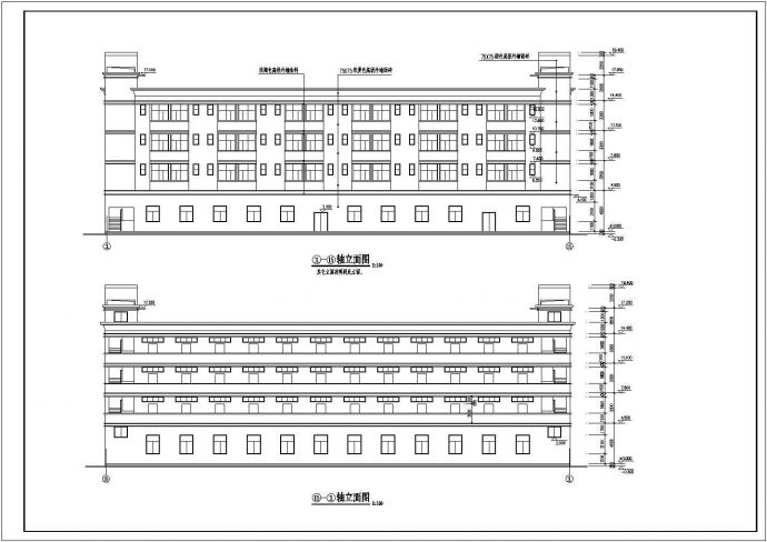 东莞市某工厂1800平米4层砖混结构职工宿舍楼建筑设计CAD图纸_图1