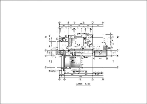 某天都华府别墅建筑CAD详细大样设计施工图-图二