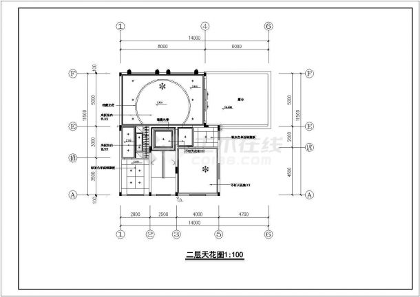 某紫金山庄别墅设计CAD详细室内装修设计大样图-图一