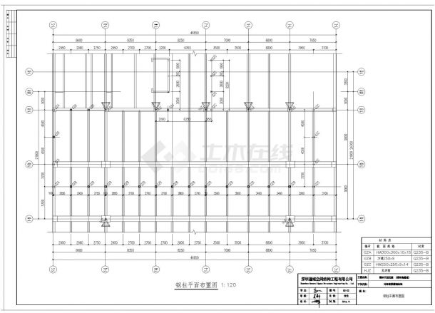 某冷却塔罩棚钢结构管桁架施工图CAD详图-图二