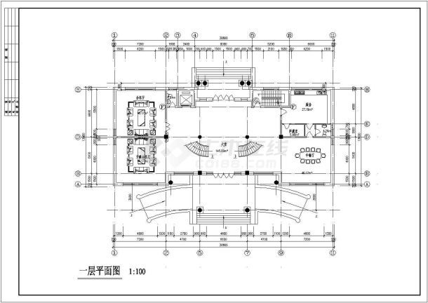 某世财滨江音乐花园联体别墅CAD详细大样施工图-图二