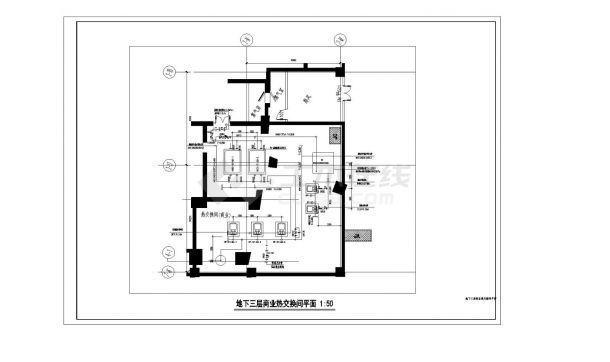 [江苏]商业广场项目空调及消防系统设计全套施工图（含消防 机房图丰富）-图一