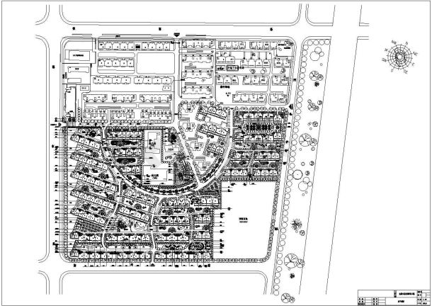 某金都小区景观规划CAD全套施工设计总平面图-图一