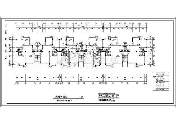 某3类6层住宅楼电气CAD平面布置参考图-图二