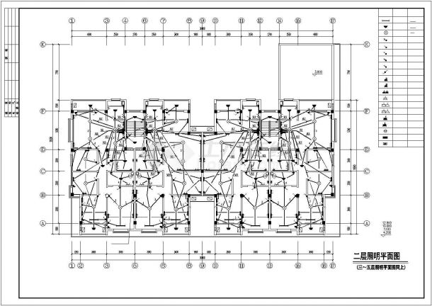 多层建筑电气施工CAD参考详图-图二