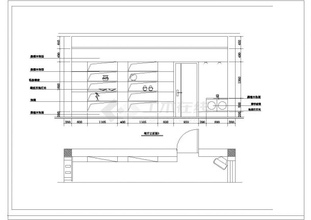 某瑞庭别苑别墅室内装修CAD详细构造大样设计施工图-图二