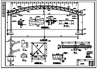 菜市场设计_某市钢管桁架结构菜市场结构施工cad图纸-图一