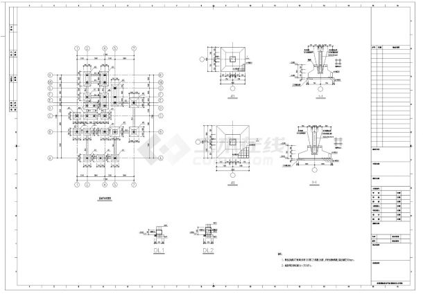 某钢结构别墅设计布置施工图CAD详图-图二