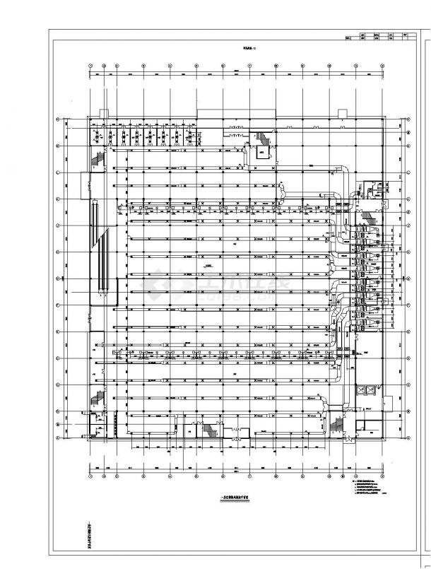 大型超市建筑空调通风系统设计全套施工图（直燃型溴化锂）-图二