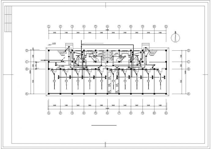 某三层中学教学楼强电设计施工CAD图纸_图1