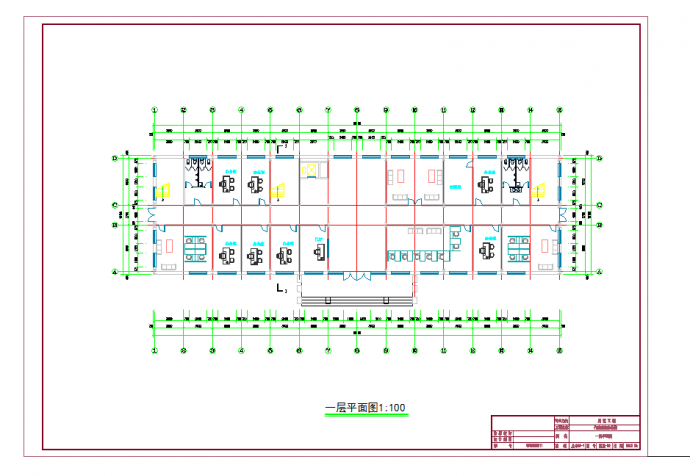 某地多层4500平米左右一字型框架办公楼毕业设计（含建筑图、结构图纸、计算书）_图1