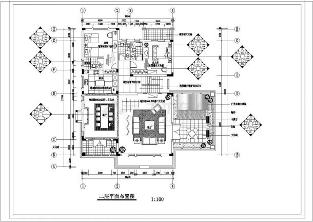 某融侨别苑小区别墅样板间CAD详细构造竣工图-图一