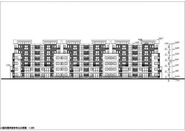 某花园洋房住宅平立剖面CAD建筑设计施工图-图一