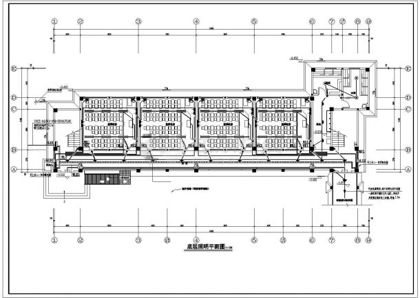 某1865㎡安徽四层学校教学楼强弱电施工CAD图-图二