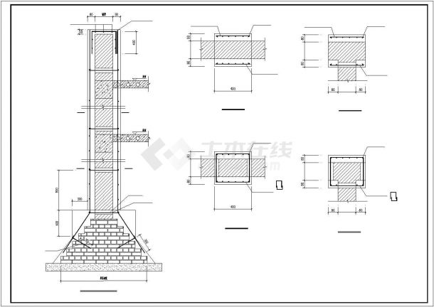 某886平方米山东三层砌体教学楼结构加固施工CAD图纸-图一